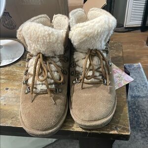 BearPaw Tan Winter & Rain Boots with Plush Lining